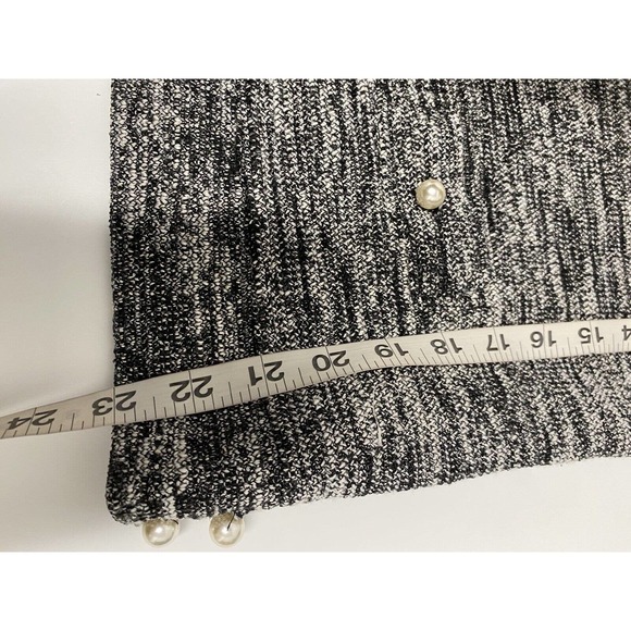 Karl Lagerfeld women top tweed grey with Pearl beads size S - Picture 11 of 12